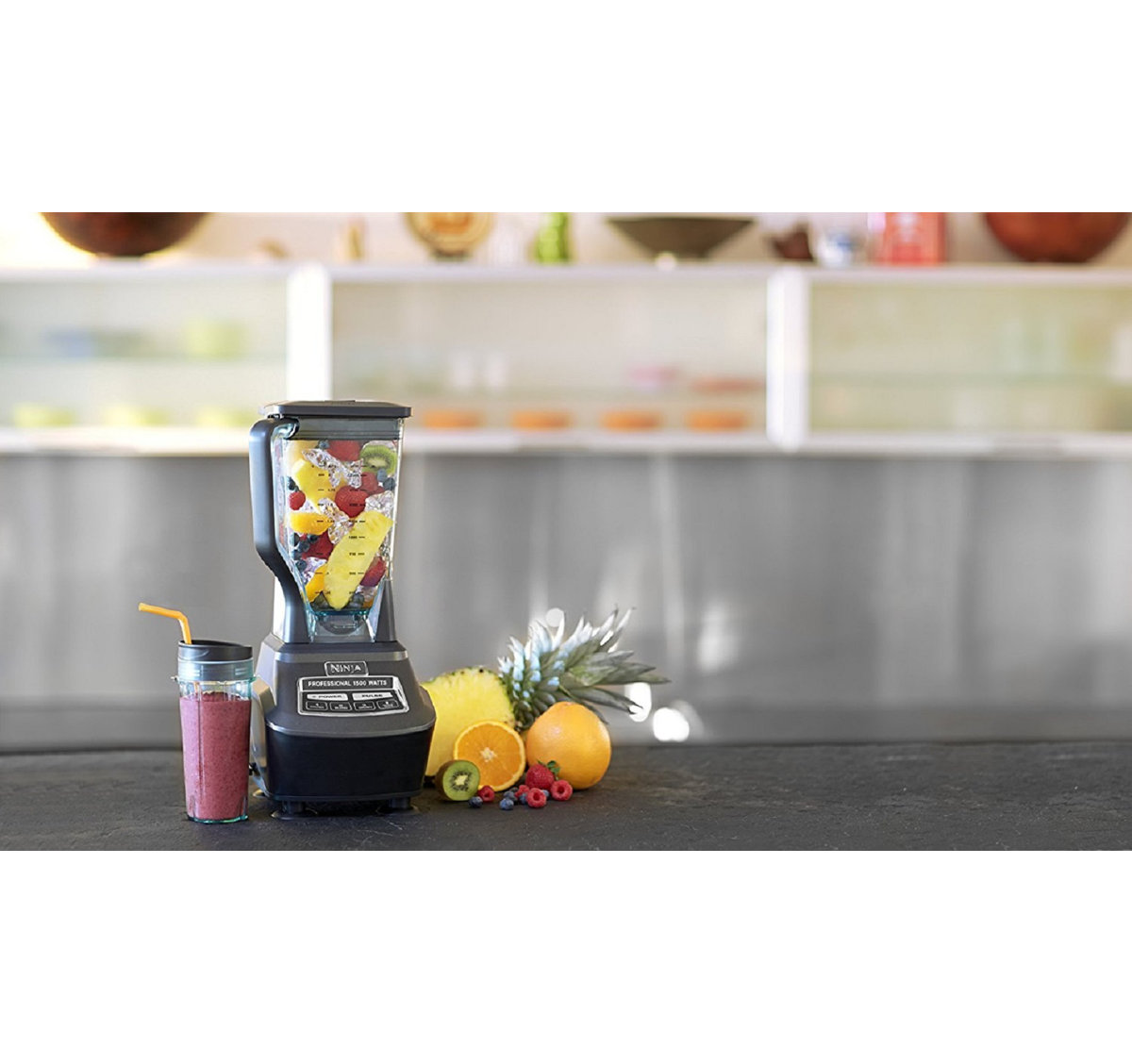 Ninja® Blender and Mega Kitchen System® with 4 Functions, 72 oz. Pitcher, 64 oz. Bowl, and (2) 24 oz. To-Go Cups